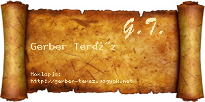 Gerber Teréz névjegykártya
